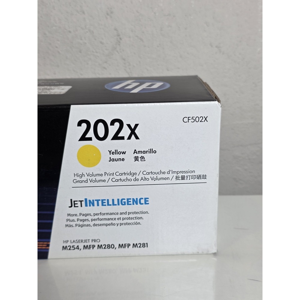 GENUINE HP 202x High Yield Toner LaserJet Pro M254 M281 Printer - CF502X YELLOW - Picture 2 of 5
